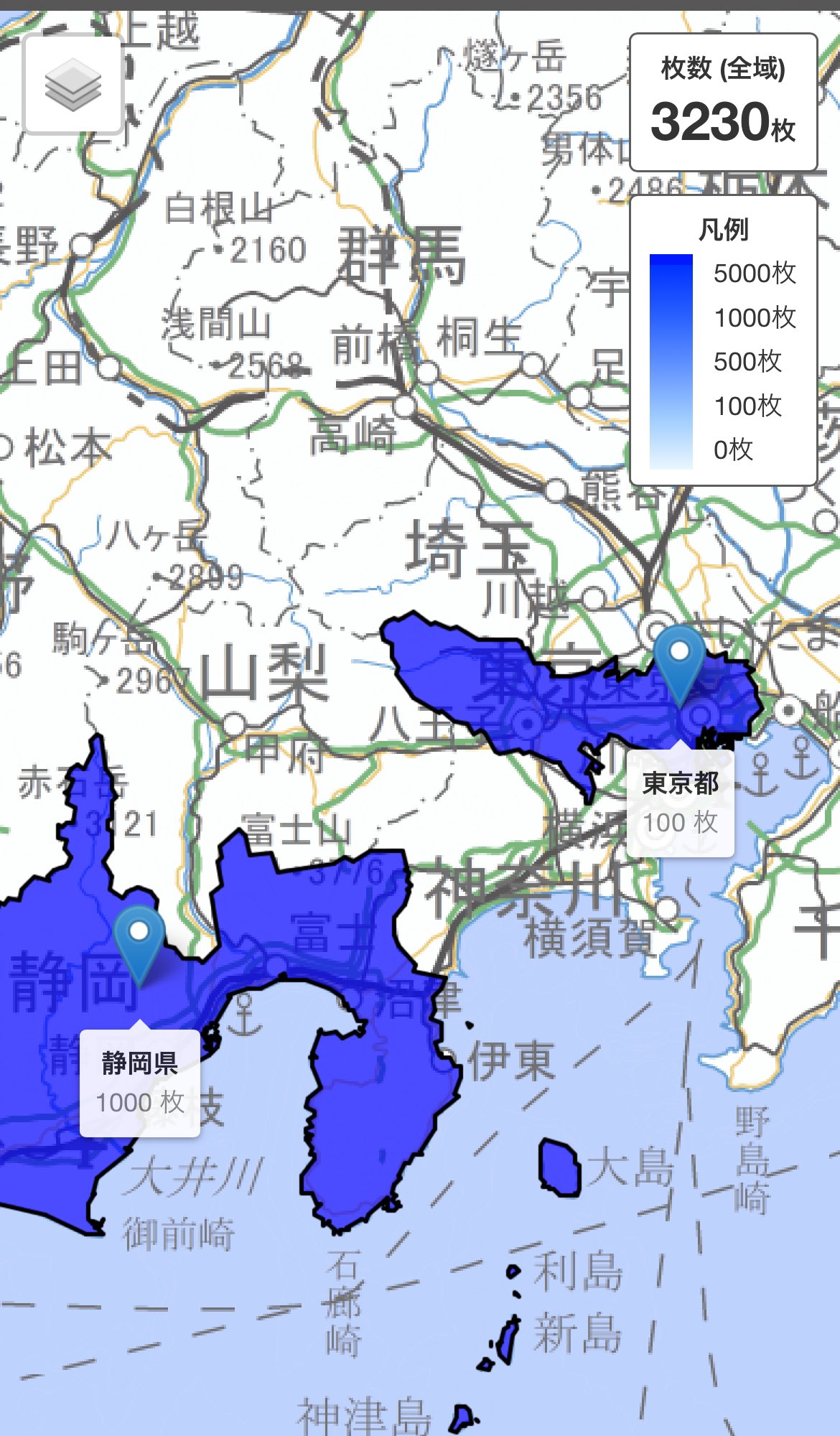 地図表示の例